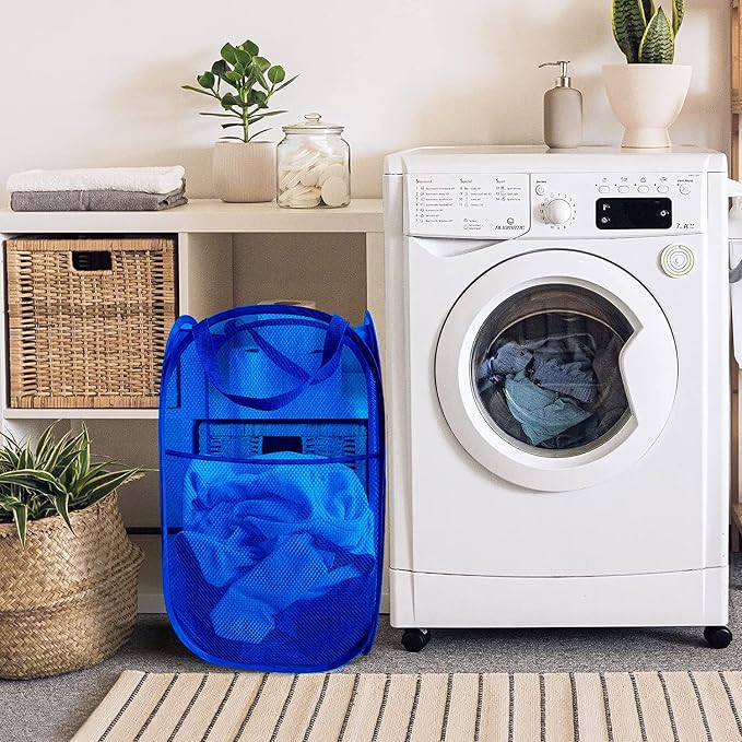 Larpur Mesh Laundry Basket, Pop up Laundry Hamper - Image 6