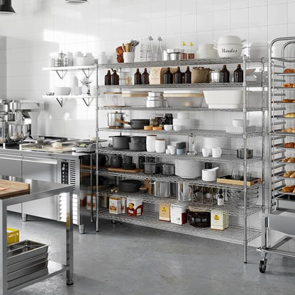 18" Deep x 72" Wide x 74" Height Wire Shelving Kit | 8-Tier | NSF Commercial - Image 4