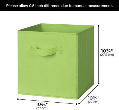 GRANNY SAYS Cube Storage Bins, 11 Inch 6-Pack Cube Organizers, Light Green | - Image 3