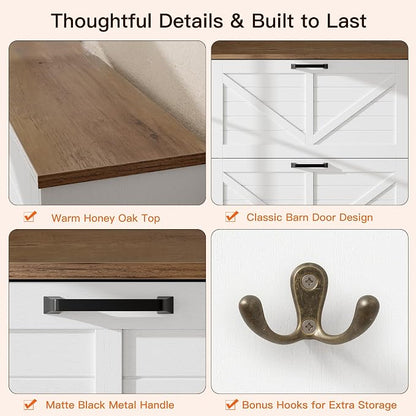 Nicetree Shoe Cabinet, 3 Flip Drawers & Adjustable Shelves, Ultra Slim - Image 7