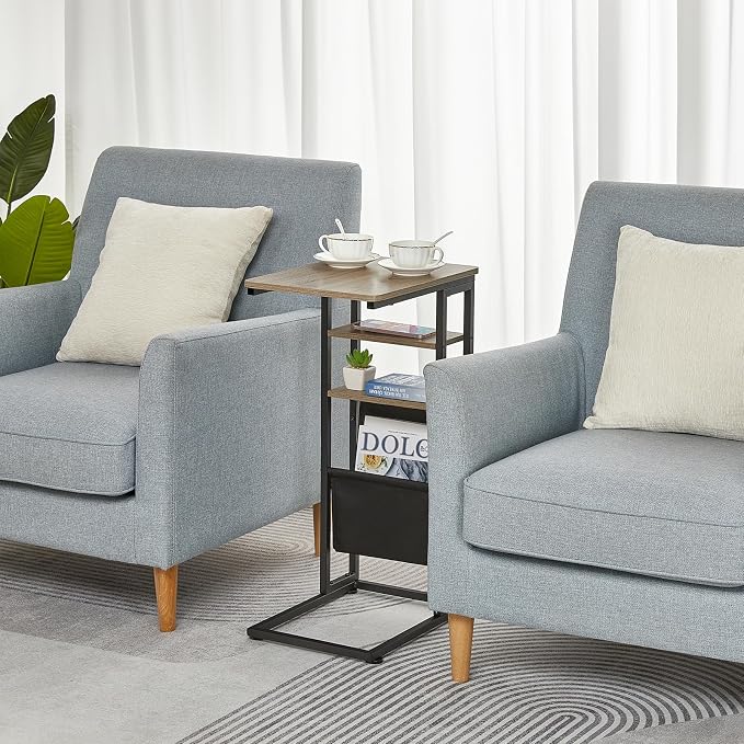 C Shaped End Table 28" 3-Tier C Table - Image 6