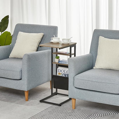 C Shaped End Table 28" 3-Tier C Table - Image 6