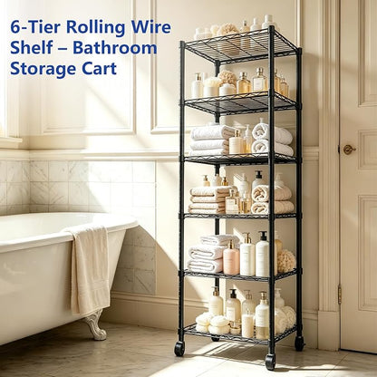 REGILLER 6 Wire Shelving Steel Storage Rack Adjustable Unit Shelves - Image 7