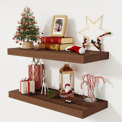 Fun Memories 30 Inch Floating Shelves, 12 Inch Deep Floating Shelf by FunMemories
