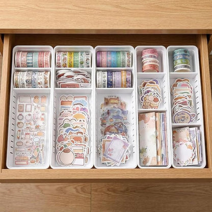 6 PCS Desk Drawer Organizer, Bathroom Drawer Organizer Trays - Image 6
