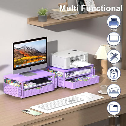 Spacrea Desk Organizer and Accessories, Computer Monitor Stand Riser - Image 4