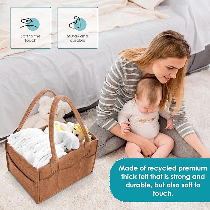Cute Castle 2 Pack Diaper Caddy Organizer - Image 4