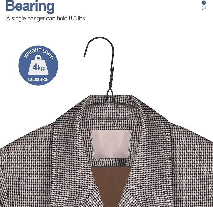 SPECILITE Wire Hangers 50 Pack, Metal Wire Clothes Hanger Bulk - Image 6