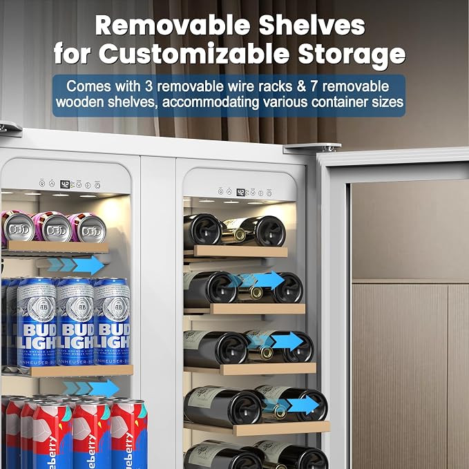 24 Inch Dual Zone Wine and Beverage Refrigerator - Image 5