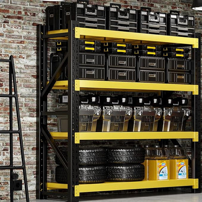 3000LBS Heavy-Duty Garage Shelving, 4-Tier Adjustable Garage Shelving Units - Image 2