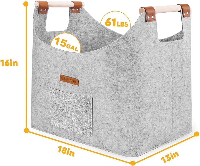 XL 4MM Felt Firewood Carrier | Log Carrier - Image 3