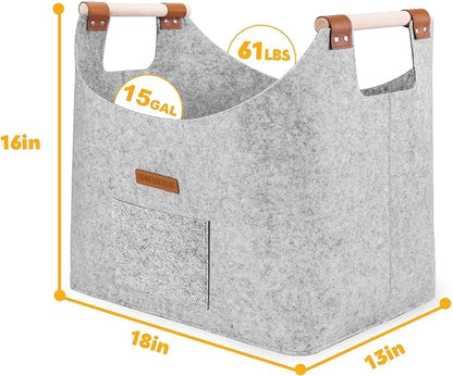 XL 4MM Felt Firewood Carrier | Log Carrier - Image 3