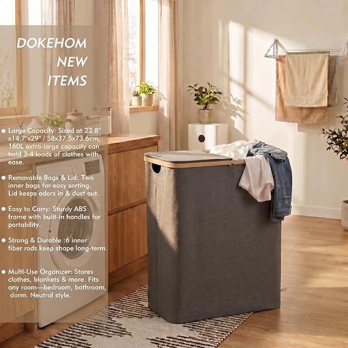 DOKEHOM 160L Extra Large Laundry Hamper - Image 2