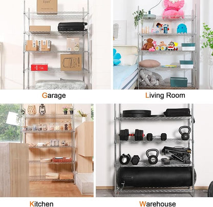 Land Guard 5 Tier Chrome Storage Racks and Shelving - Image 6