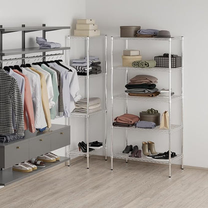 21" Deep x 36" Wide x 74" Height Wire Shelving Kit | 5-Tier | NSF Commercial - Image 7