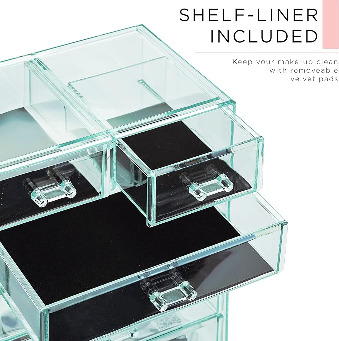 Sorbus Clear Cosmetic Makeup Organizer - Image 6