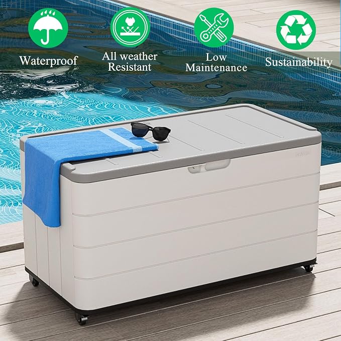 ZZM 110 Gallon Outdoor Deck Box - Image 3