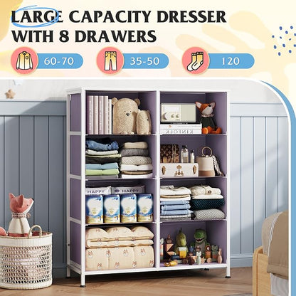 WLIVE Fabric Dresser for Bedroom, Tall Dresser - Image 4