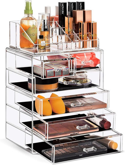 Sorbus Acrylic Makeup Organizer Set, 6-Drawer Vanity & Countertop Cosmetic by Sorbus