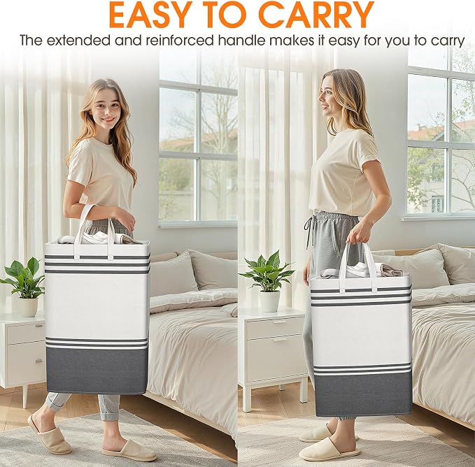 4 Pack Large Laundry Baskets, Laundry Hampers, Freestanding Waterproof - Image 6