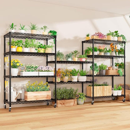 PrimeZone 74''H Wire Shelving 1250lbs 5 Tier Storage Shelves - Image 9