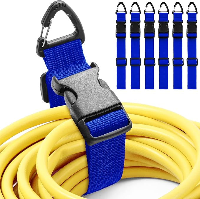 6 Pack 17 Inch Adjustable Extension Cord Holder Organizer by Wowangce