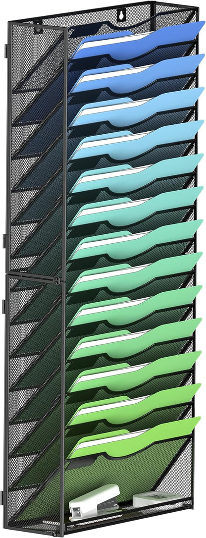 Kuntine.B Wall File Organizer Office Hanging Magazine Holder Wall File Organizer by KuntineB