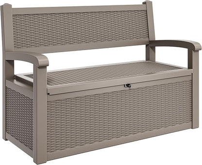 YITAHOME 80 Gallon Storage Bench Deck Box, Lockable Patio Bench, Waterproof by YITAHOME