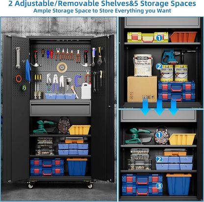 SUXXAN 71" Metal Garage Storage Cabinet - Image 7