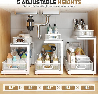 2-Pack 18.5 IN Depth Under Sink Organizer - Image 9