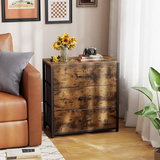 Nightstand, End Table, Bedside Table, Small Tall Dresser - Image 7