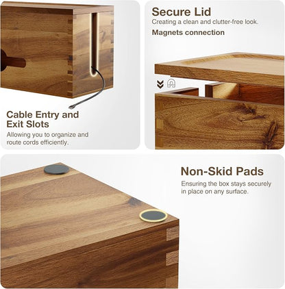 Acacia Large Cable Management Box - Image 3