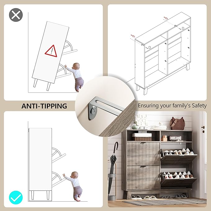 Shoe Cabinet Storage for Entryway - Image 6
