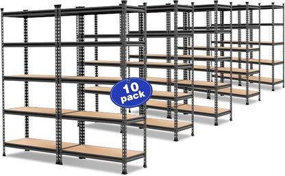 WORKPRO 5-Tier Metal Storage Shelving Unit, 36”W x 18”D x 72”H, Adjustable by WORKPRO