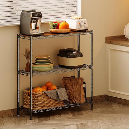Homeiju 3-Tier Storage Rack, 29.8" Wide Heavy Duty Metal Shelving Unit - Image 9