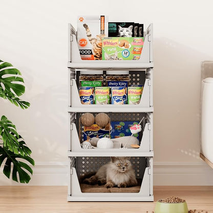 Pinkpum 6 Pack Closet Organizer Storage Bins Stackable Plastic Drawer Shelf | - Image 2