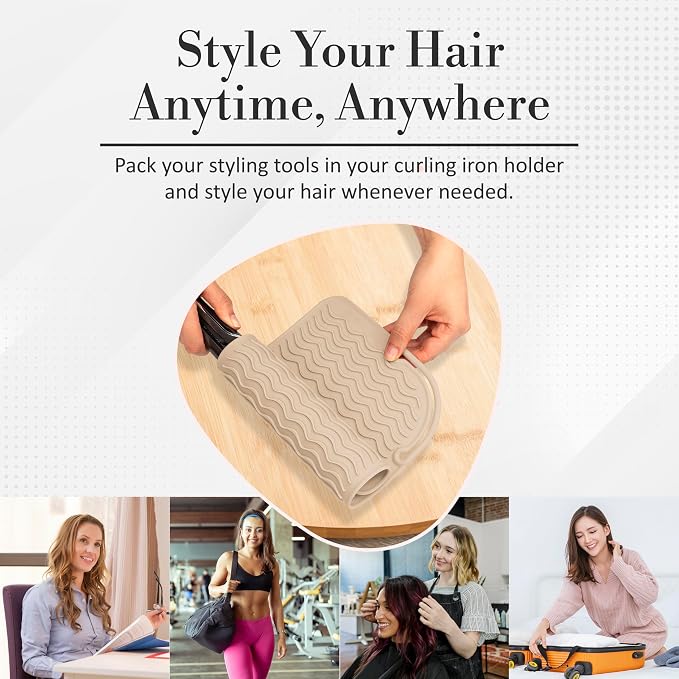 Vanity Accessories Heat Resistant Mat – Silicone Flat Iron & Curling Iron Holder - Image 8