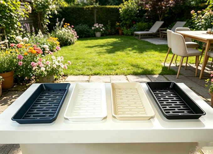 Plant Saucer Tray 6.5 x 13 Inch, Heavy Sturdy Long Narrow Plastic Plant - Image 8
