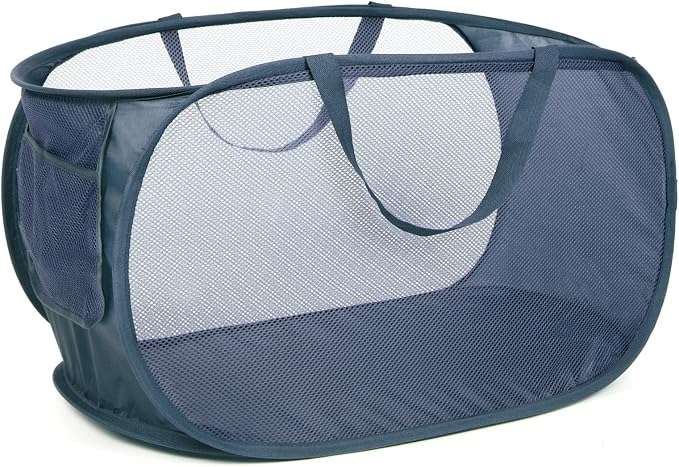 Durable Collapsible Laundry Baskets, Mesh Pop Up Laundry Hamper by Bemkoo
