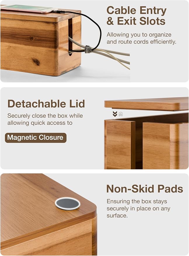 Acacia Large Cable Management Box - Image 4