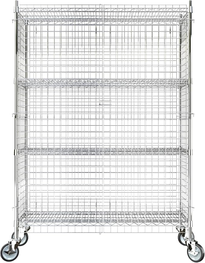 18"x48"x70" Metal Wire Chrome Security Heavy Duty Commercial NSF Certified by Krollen+Industrial