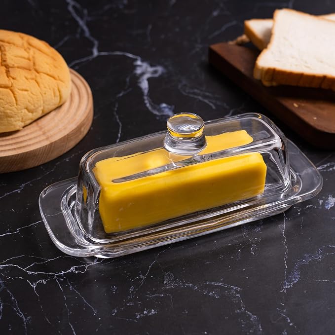 Glass Butter Dish with Cover - Image 7