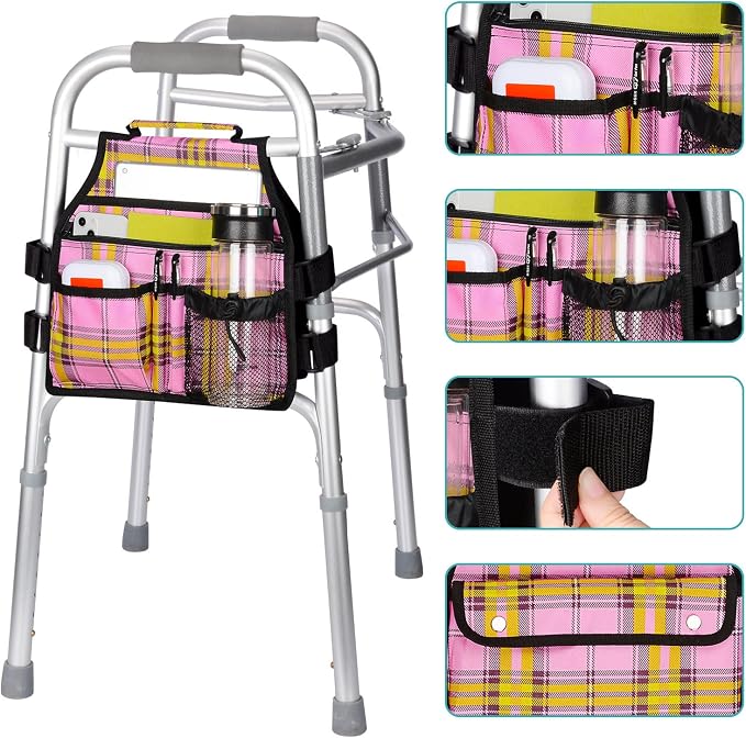 supregear Side Walker Bag, Walker Accessories Bag w/Cup Holder, Folding Walker - Image 4