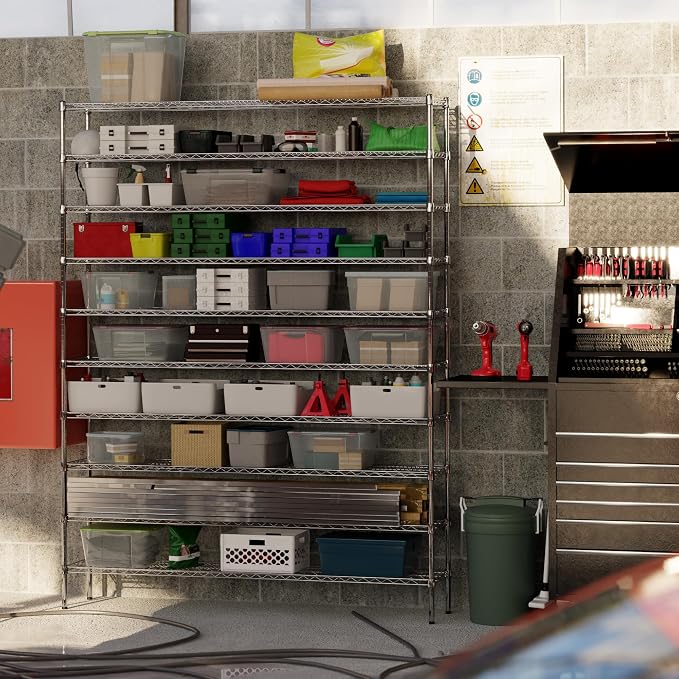 14" Deep x 72" Wide x 96" Height Wire Shelving Kit | 10-Tier | NSF Commercial - Image 6