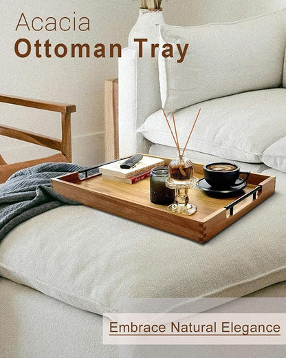 22 Inches Acacia Wood Serving Tray - Image 3