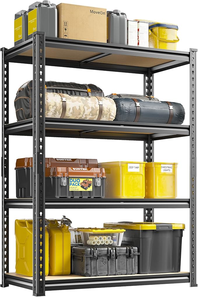 48" H Storage Shelves 31.5" W Garage Shelving Adjustable 1600LBS Metal Shelving - Image 9