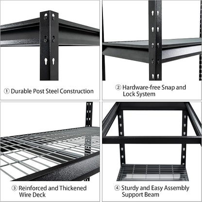 The Atlas 48" W Heavy Duty Garage Shelving Unit Load 12000 Lbs, Metal Shelves - Image 7