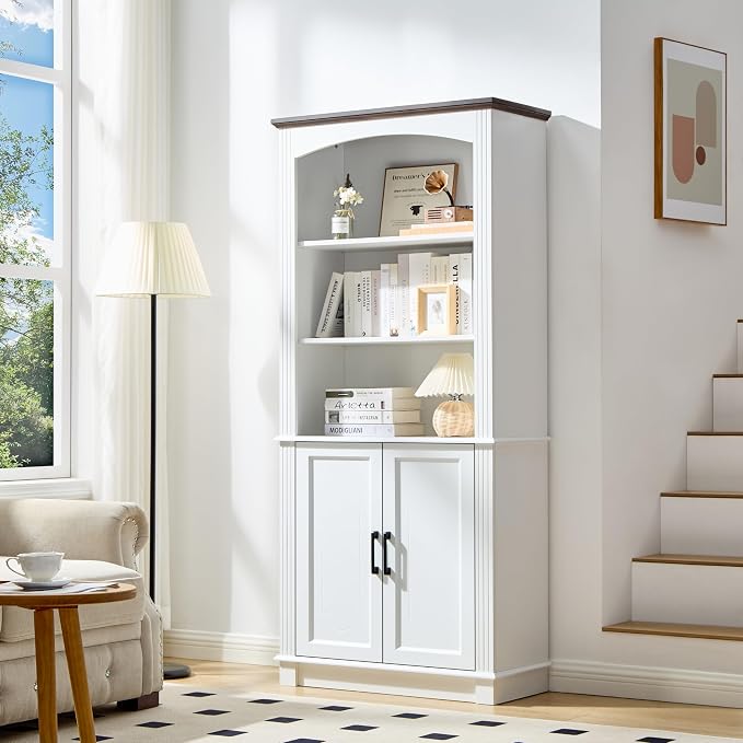 White 5 Tier Book Shelf and Bookshelf by LIDYUK