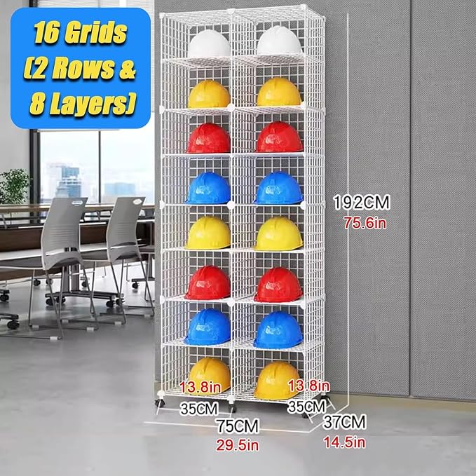 Stackable Safety Helmet Storage Boxes, Large Adjustable Hard Hat Placement - Image 2