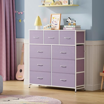 WLIVE 9 Drawer Dresser, Fabric Storage Tower - Image 8